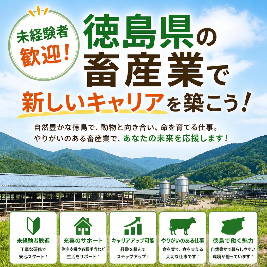 未経験者歓迎！徳島県の畜産業で新しいキャリアを築こう！