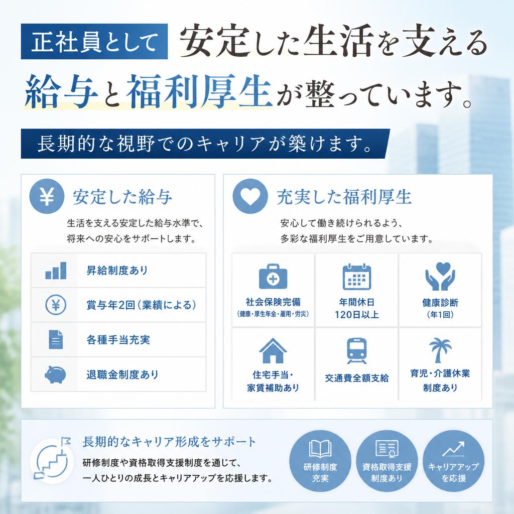 正社員としての安定した雇用